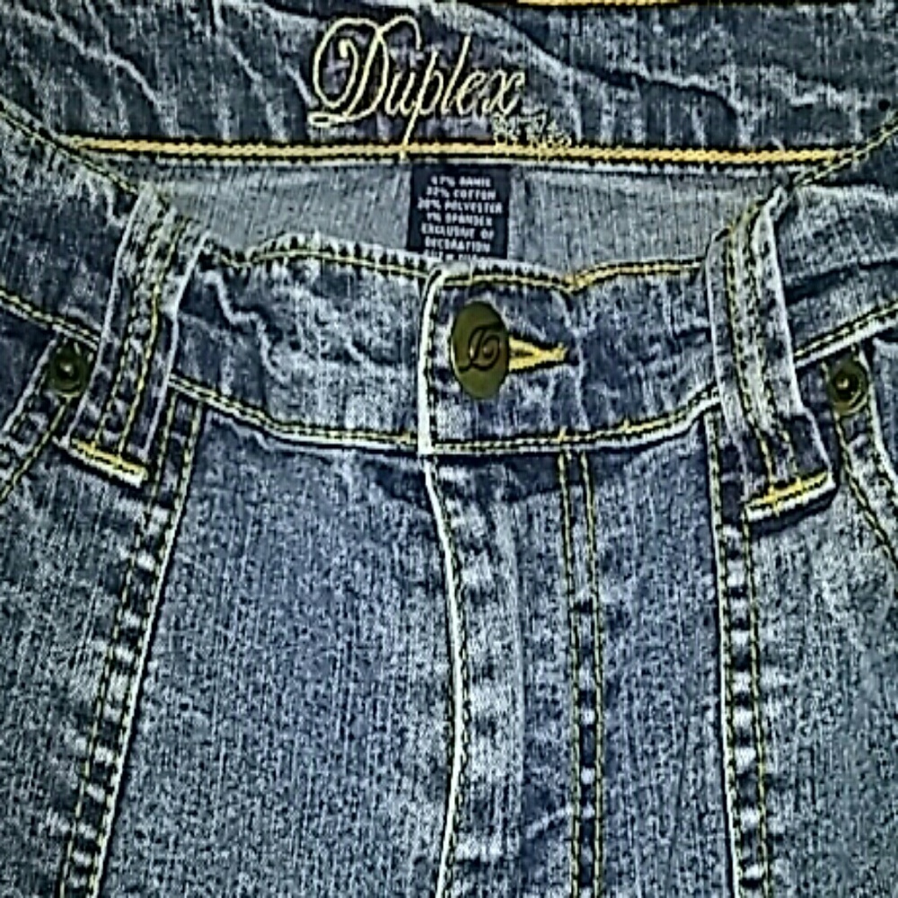 Duplex cropped jeans